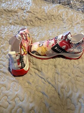 Hello Kitty Kids Slip-On Sneakers in Pink, Red & White
